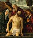 the lamentation with the madonna and saints joseph of arimathea and john the evangelist